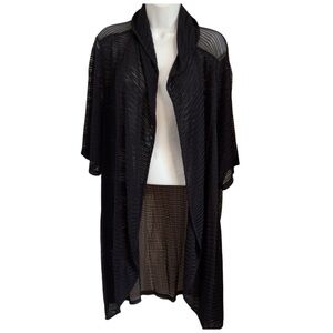 Avenue Black Mesh Swim Coverup Plus Size 22/24